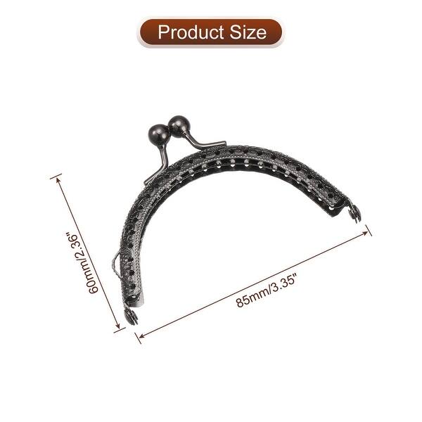 3.35" 10Pcs Kiss Lock Clasp Frame Arch Embossed Clutch Frame Bronze